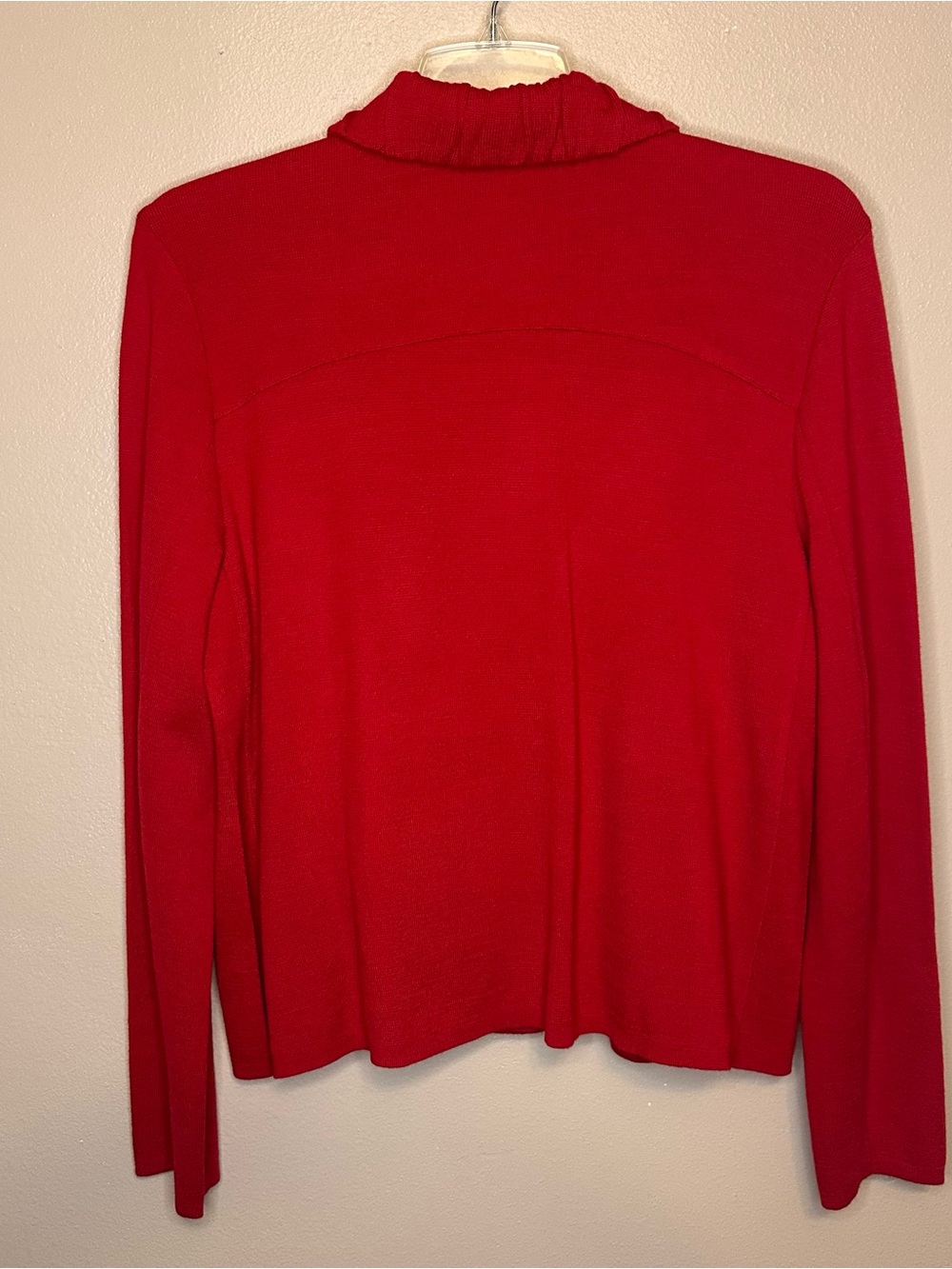 Coldwater Creek Vibrant Red Knit Top with Double Breast Detail - Picture 7 of 7